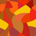Vector abstract hand drawn seamless patchwork pattern with snippets in autumn palette