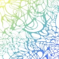 Vector abstract hand-drawn waves background, floral bionic net texture.