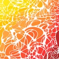 Vector abstract hand-drawn waves background, floral bionic net texture.