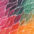 Vector abstract hand-drawn waves texture, wavy background. Color Royalty Free Stock Photo