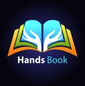 Hands book symbol