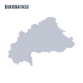 Vector abstract hatched map of Eritrea with lines isolated on a white background. Royalty Free Stock Photo