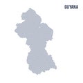 Vector abstract hatched map of Guyana isolated on a white background. Royalty Free Stock Photo