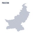 Vector abstract hatched map of Pakistan with oblique lines isolated on a white background. Royalty Free Stock Photo