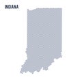 Vector abstract hatched map of State of Indiana isolated on a white background. Royalty Free Stock Photo