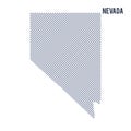Vector abstract hatched map of State of Nevada with oblique lines isolated on a white background. Royalty Free Stock Photo