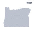 Vector abstract hatched map of State of Oregon isolated on a white background.