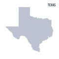 Vector abstract hatched map of State of Texas isolated on a white background.