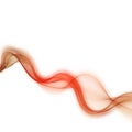 Vector Abstract horizontal red smoky waves background. Template brochure design Royalty Free Stock Photo