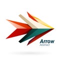 Vector abstract icon arrow. Royalty Free Stock Photo