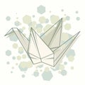 Vector abstract illustration crane origami. Royalty Free Stock Photo