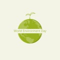 Vector abstract illustration in flat style for the World Environment Day