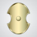 Vector abstract illustration of gold Greek shield