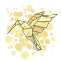 Vector abstract illustration humming bird. Royalty Free Stock Photo