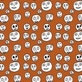 abstract illustration seamless pattern of various ugly faces