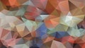 Vector irregular polygon background - triangle low poly pattern - color beige orange blue green purple mauve pink Royalty Free Stock Photo