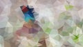 Vector irregular polygon background - triangle low poly pattern - color soft beige mauve green peacock blue rusty red