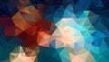 Vector abstract irregular polygon background - blue rusty red