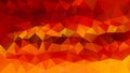 Vector irregular polygon background - triangle low poly pattern - color vibrant fiery red fire orange sunny yellow Royalty Free Stock Photo