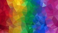 Vector irregular polygon background - triangle low poly pattern - full spectrum multi color rainbow vertical striped - Royalty Free Stock Photo