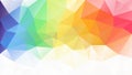 Vector irregular polygon background - triangle low poly pattern - light pastel full spectrum multi color rainbow Royalty Free Stock Photo