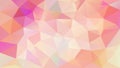Vector irregular polygon background - triangle low poly pattern - salmon pink peach orange cute color