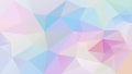 Vector irregular polygon background - triangle low poly pattern - soft light pastel full spectrum multi color rainbow - Royalty Free Stock Photo