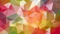 Vector irregular polygon background - triangle low poly pattern - spring orange green yellow red color spectrum Royalty Free Stock Photo