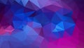 Vector irregular polygon background - triangle low poly pattern - vibrant royal blue purple violet fuchsia hot pink Royalty Free Stock Photo