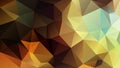 Vector irregular polygon background - triangle low poly pattern - yellow brown khaki gold orange color