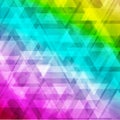 Vector abstract irregular polygon background with a triangular pattern in color full rainbow spectrum colors Royalty Free Stock Photo