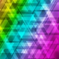 Vector abstract irregular polygon background with a triangular pattern in color full rainbow spectrum colors Royalty Free Stock Photo