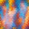 Vector abstract irregular polygon background with a triangular pattern in full color rainbow spectrum colors Royalty Free Stock Photo