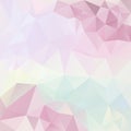 Vector abstract irregular square background - triangle low poly pattern - soft light pastel full spectrum multi color Royalty Free Stock Photo