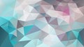 Vector irregular polygonal background - triangle low poly pattern - blue, green, turquoise, gray, beige and taupe color