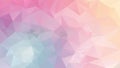 Vector polygonal background - triangle low poly pattern - light baby pastel colors