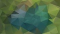 Vector irregular polygonal background - triangle low poly pattern - natural leaf green, brown khaki and teal blue color