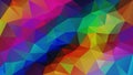 Vector abstract irregular polygonal background low poly pattern - neon vivid bright rainbow full color spectrum Royalty Free Stock Photo