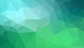 Vector irregular polygonal background - triangle low poly pattern - pastel spring green blue cyan color Royalty Free Stock Photo