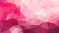Vector irregular polygonal background - triangle low poly pattern - vibrant hot pink magenta color