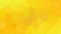 Vector irregular polygonal background - triangle low poly pattern - vibrant sunny yellow color