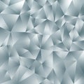 Vector irregular polygonal square background - triangle low poly pattern - light slate gray color with diamond shine