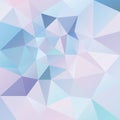 Vector irregular polygonal square background - triangle low poly pattern - trendy cool pastel colored - baby pink, purple Royalty Free Stock Photo