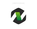 Vector abstract letter N logo icon design. Hexagonal N logo template