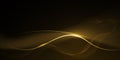 Vector abstract light gold effect, flow line, motion pattern and golden gradient color for luxury wallpaper,