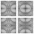Vector abstract line patterns set. Royalty Free Stock Photo