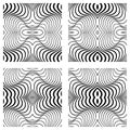 Vector abstract line patterns set. Royalty Free Stock Photo