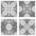 Vector abstract line patterns set. Royalty Free Stock Photo