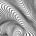 Vector abstract lines pattern. Waves background Royalty Free Stock Photo