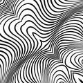 Vector abstract lines pattern. Waves background Royalty Free Stock Photo
